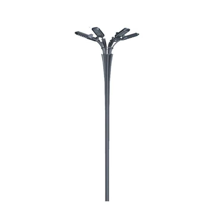 Bosiwei Galvanized Steel Poles Street Light Low Price Doubl Arm Solar Street Light With Pole