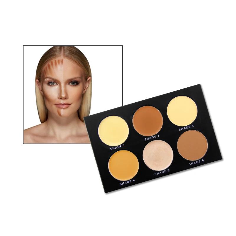 

Hot sale 6 colors combination private label mineral vegan private label powder face pressed set makeup powder foundation makeup