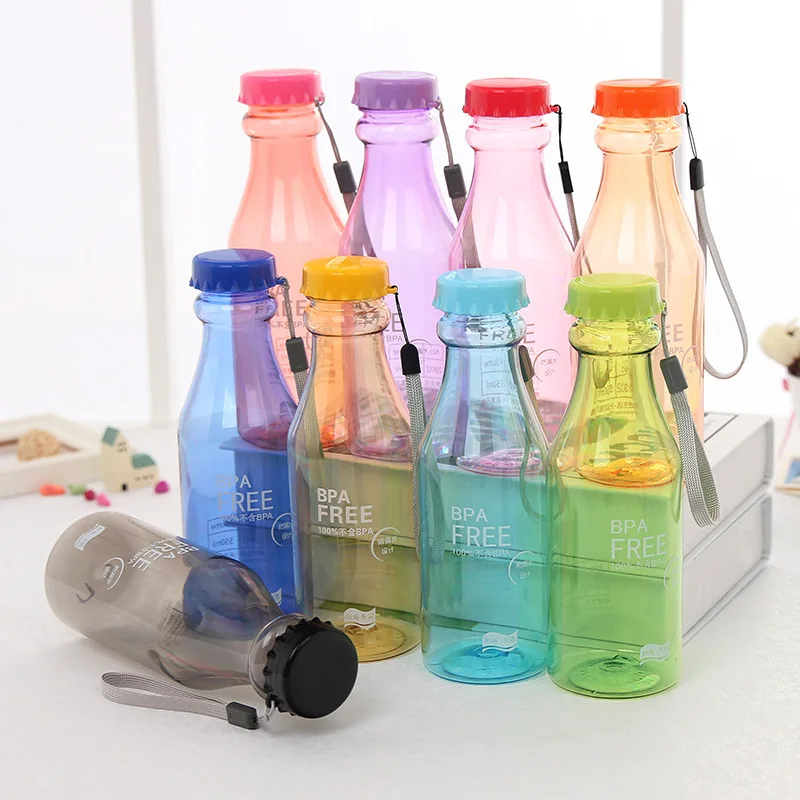 

500ml Water Bottle Kids for Cycling Camping Reusable Leakproof 12 Oz Plastic Large Big Drink Bottle BPA & Leak Free