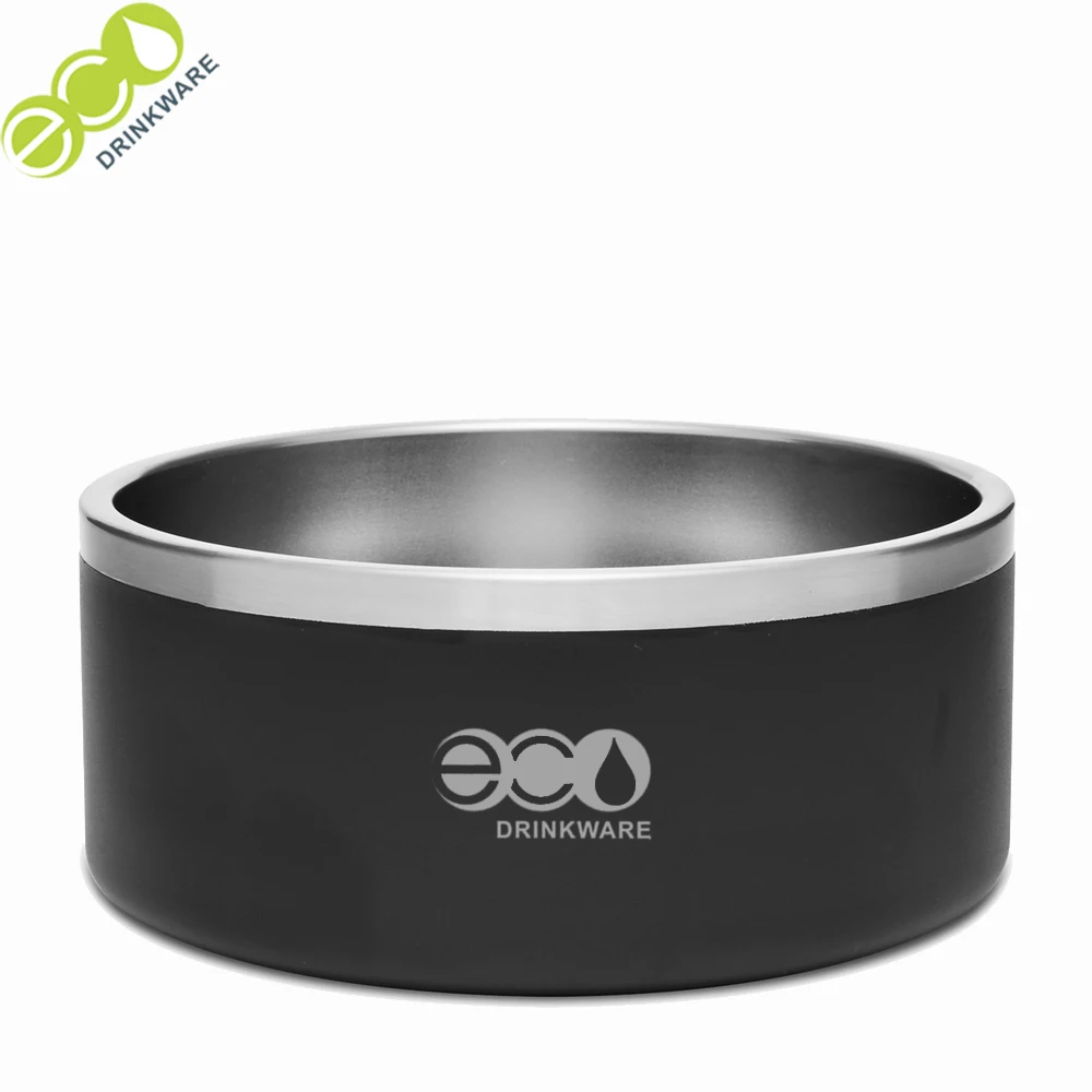 

GP001 64oz non slip bottom double wallvacuum insulated luxury metal food and water raised dog stainless steel dog food bowl