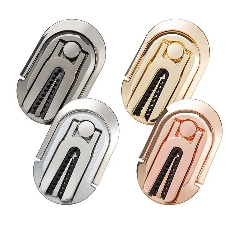 

360 Degree Rotation Mobile Stand Grip Mount Car Air Vent Cell Phone Finger Ring Holder, Silver,gold,black,red,blue