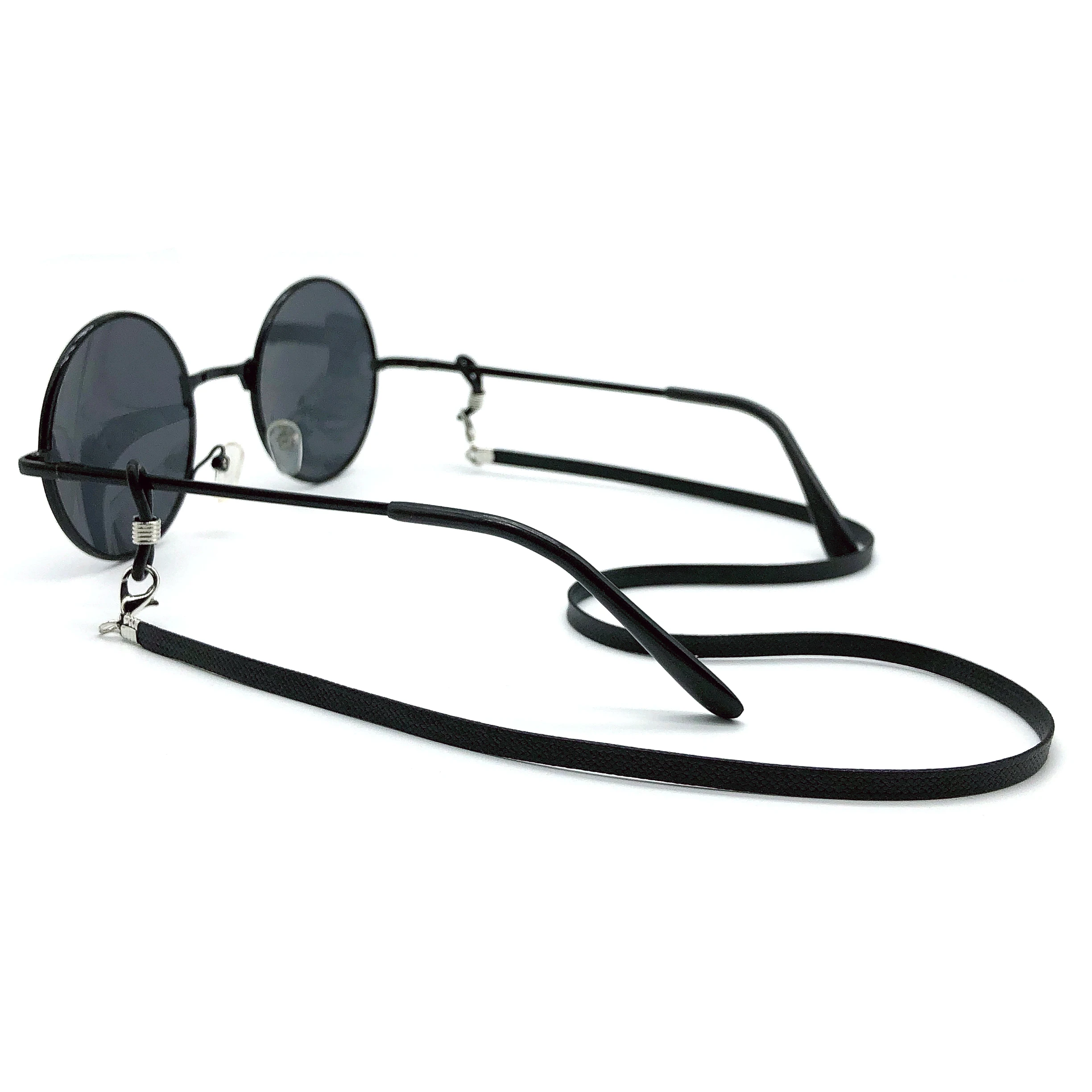 

Braided Leather Sunglasses Strap Sport Eyewear Glasses Cord String, Black