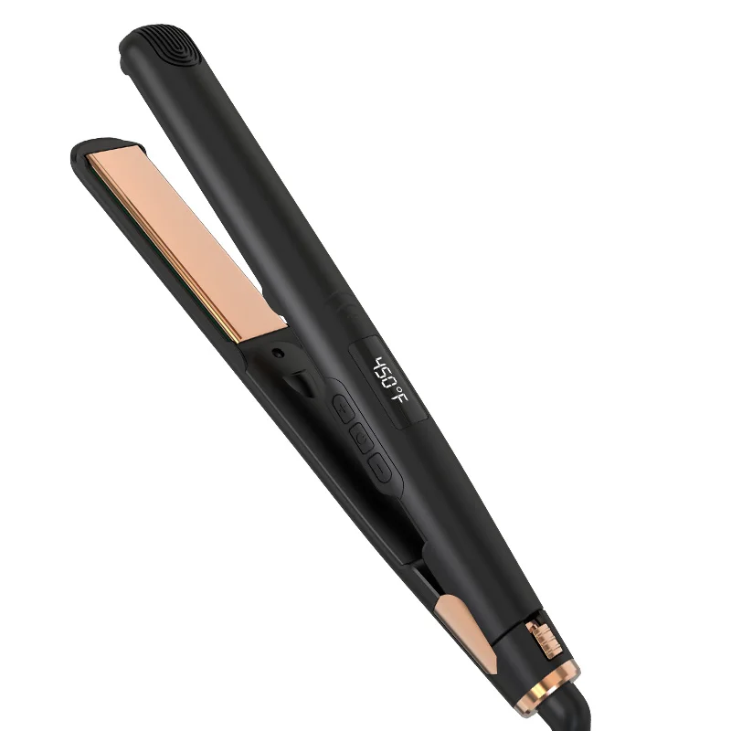 

ULELAY NEW LCD Hair Straightener and Curler 2 in 1 Flat Iron 110V 220V Tourmaline Ceramic Hair Straightener