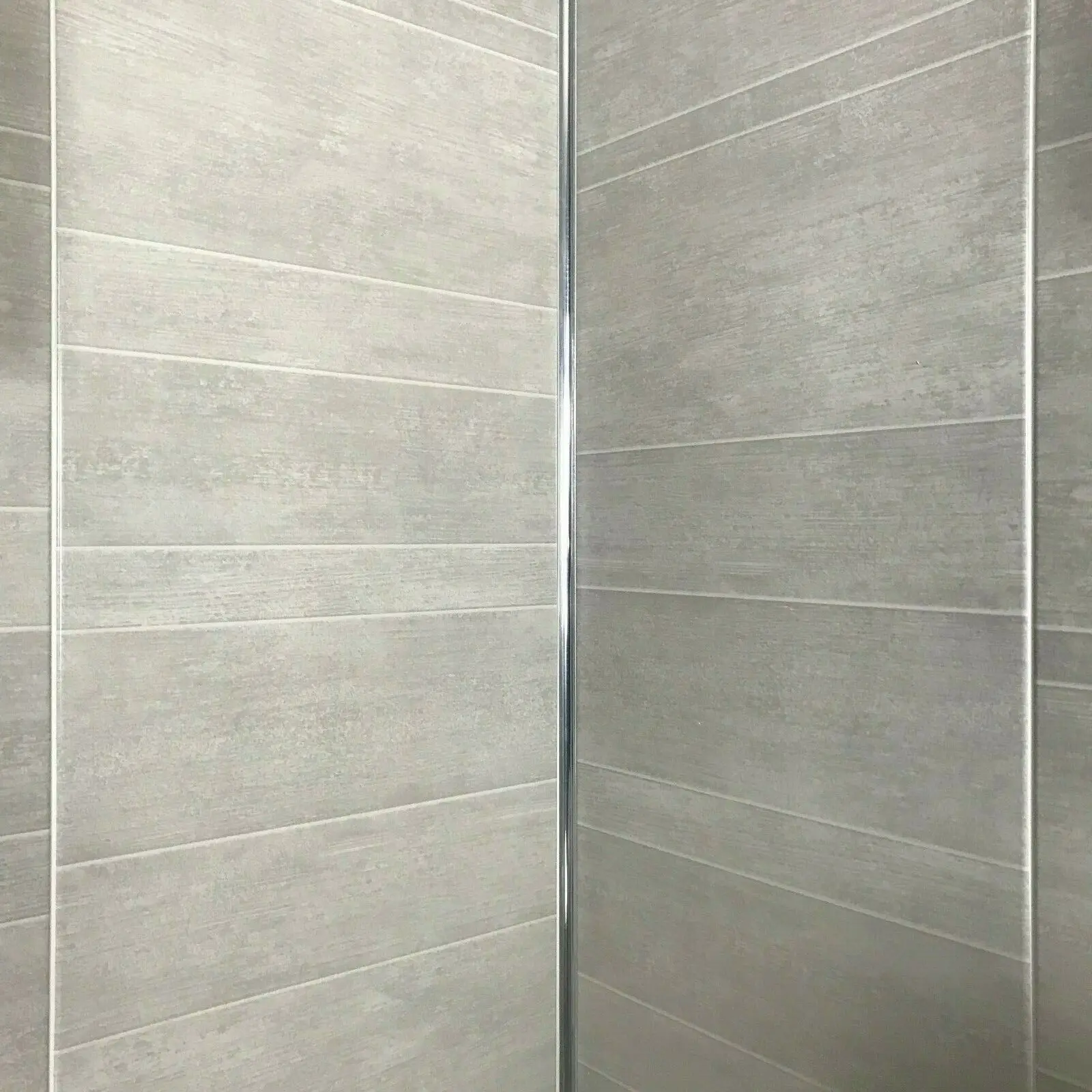 tile tiles grey panels effect multi marble bathroom 8mm shower pvc wet cladding 400mm detailed