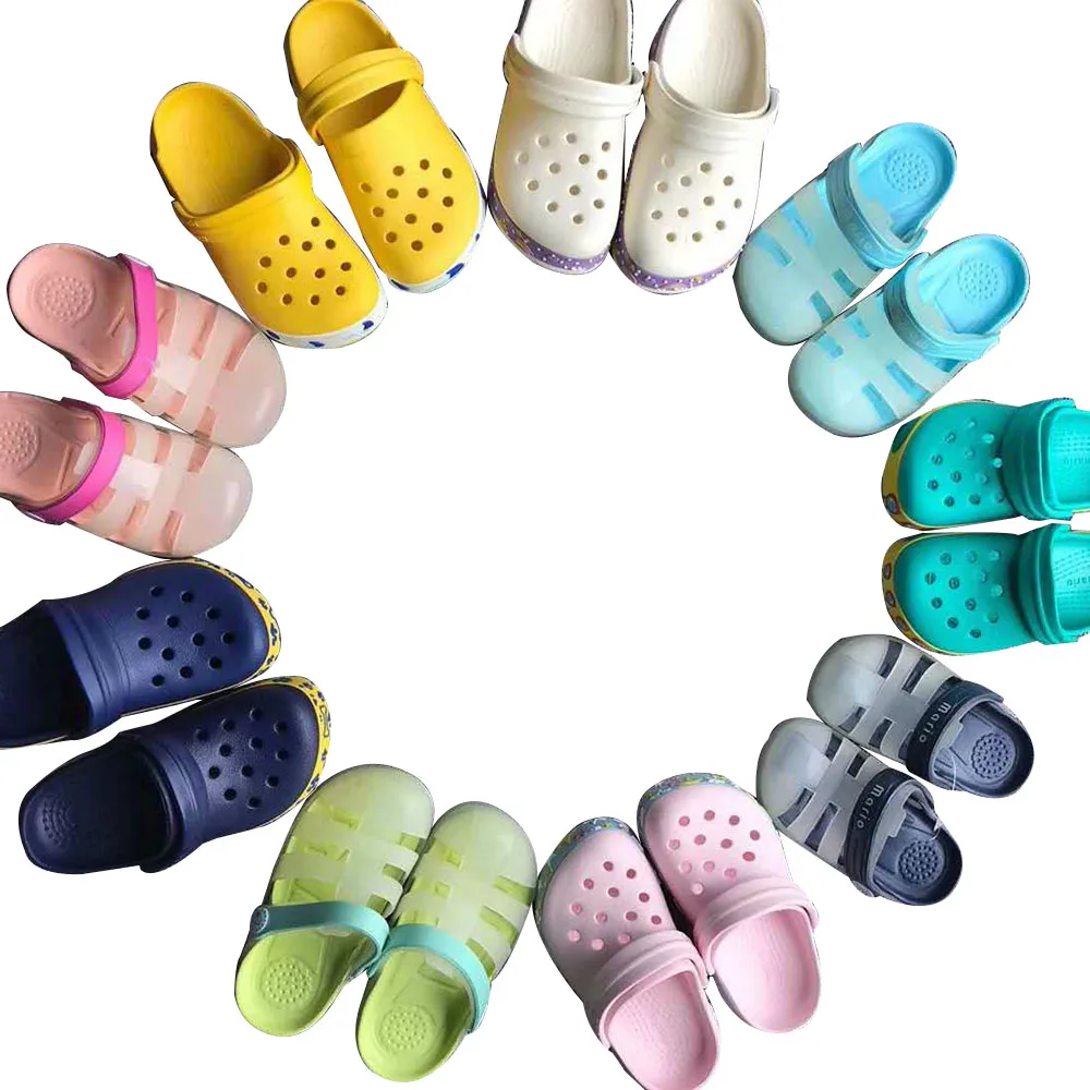 

Children garden shoes mixed color mixed size garden shoes stock, Mix color