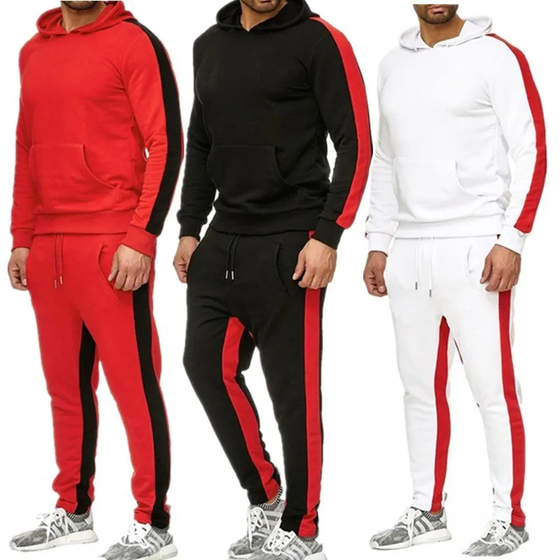 Tracksuits Men Fashion Sweatshirt Sporting 2019 Gyms Spring hoodies + Pants Casual Men's TrackSuit Sportswear Fitness