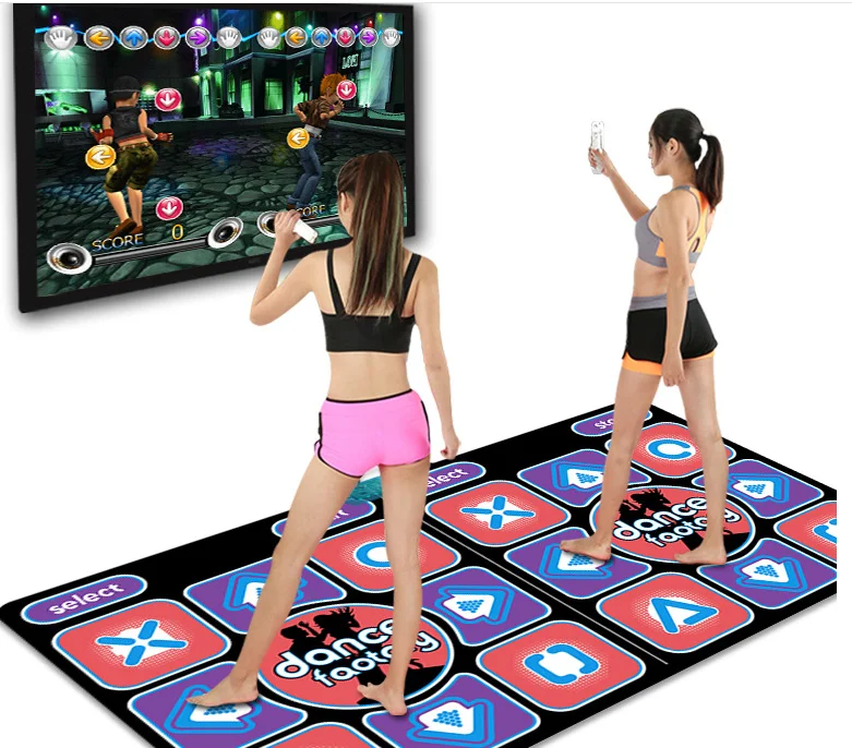 
8bit 16bit 32bit TV PC USB Game Dance Pad Yoga Sport Twin Dance Mats 