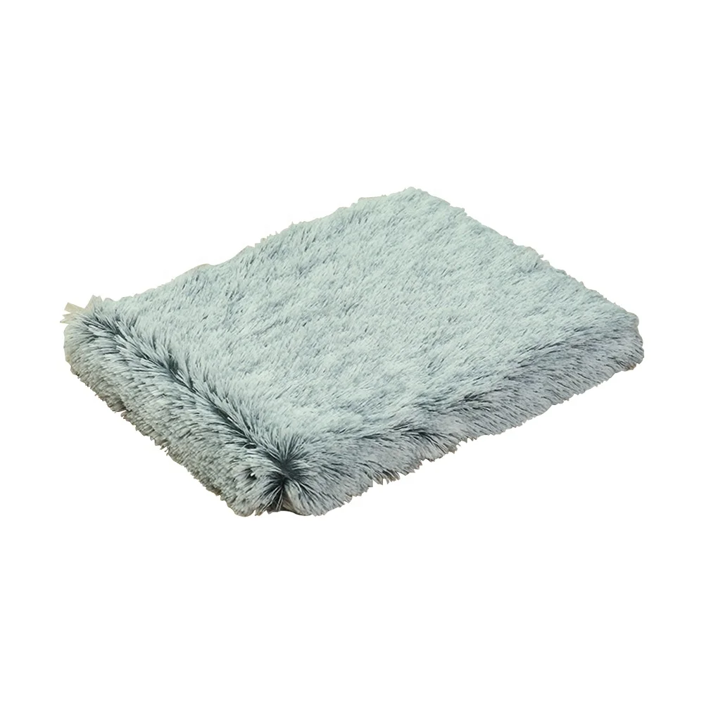 

ZMaker Faux Fur Dog Calming Bed Fluffy Pet Sleeping Couch Pad Triple Layer Memory Foam, Grey, coffee, rose