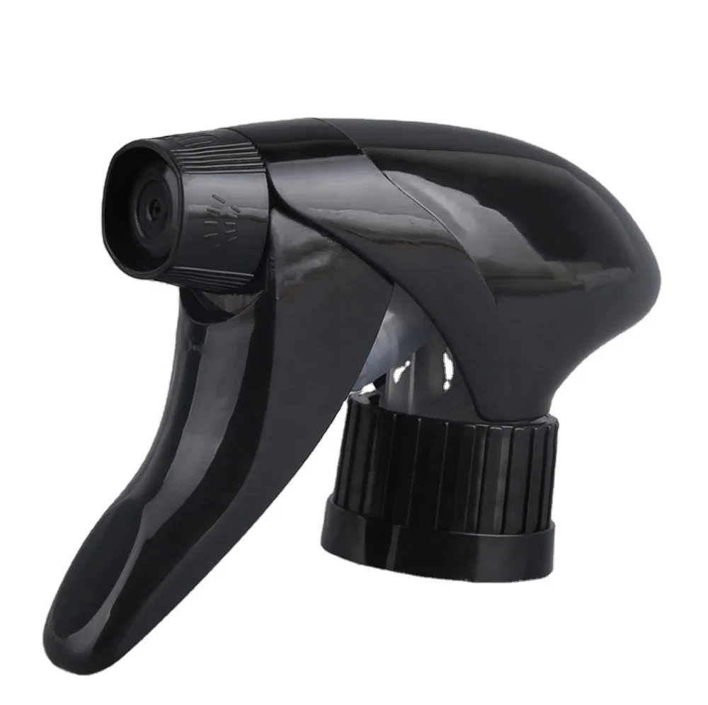

28mm Black Detergent/Cleaning Plastic Trigger Spray valve Spray Pump Head For Spray Bottle, Regular production color/white/transparent