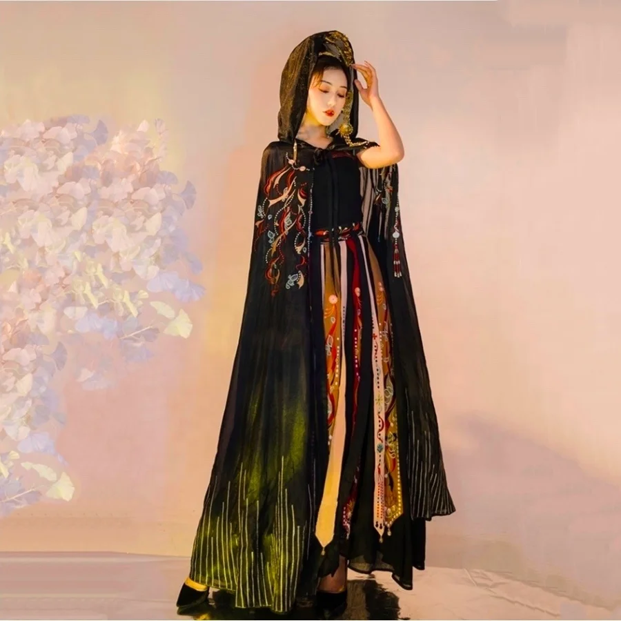 

Original Design Black Women Dress Ancient Clothes Traditional Chinese Clothing Hanfu