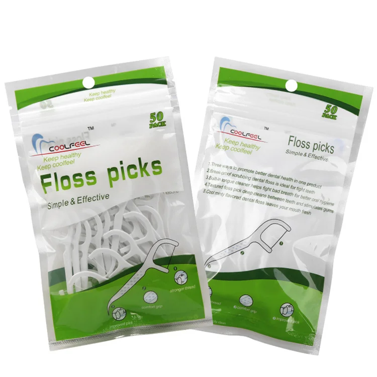 

Hot selling gum massage sustainable oral hygiene dental floss brush pick, Customized color