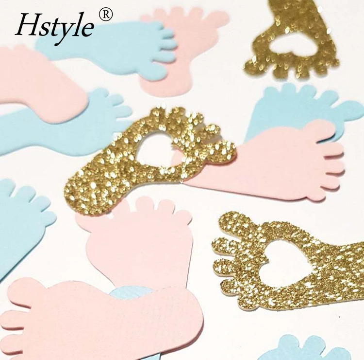 100X Baby Feet Confetti Birthday Party Table Decoration Baby Shower Supplies 