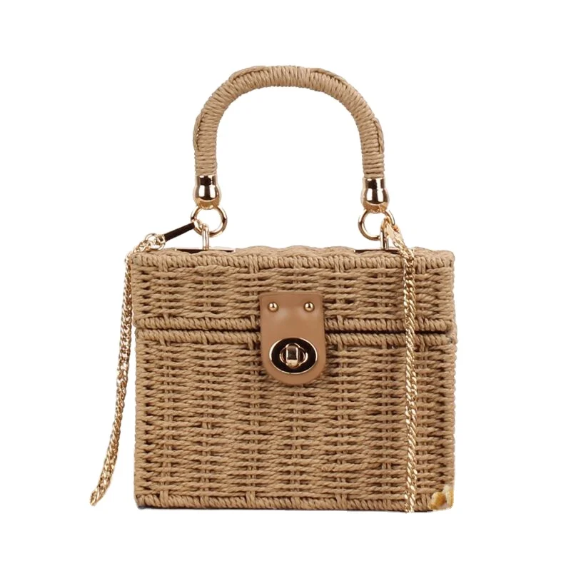 

Hot Selling Straw Bag for Women Woven Crossbody Handbag Handmade Shoulder Summer Beach Purse