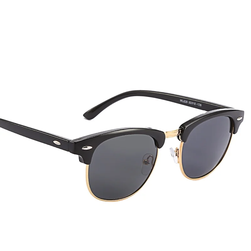 

[RTS] Classic European and Smerican fashion ray band sunglasses square semi-frame sun glasses with mirror lens, Choose