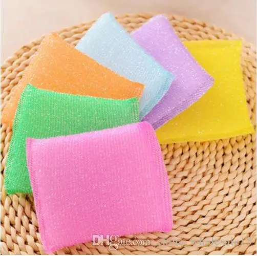 

Kitchen nonstick scouring pad oil cleaning cloth washing cloth to wash towel brush bowl cloth sponge 4 pcs