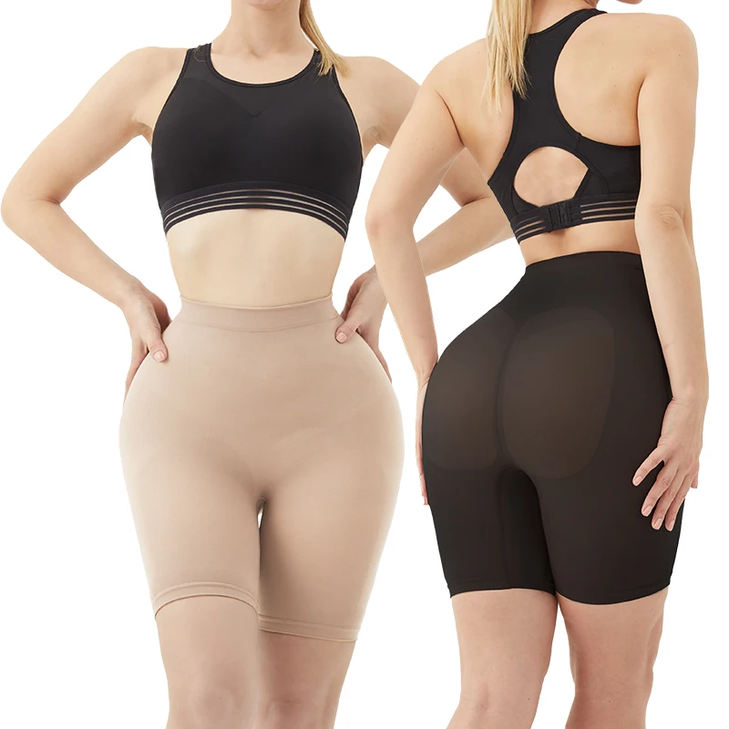 

High Elastic Breathable Shapewear Slimming Thigh And Waist Shaper Butt Shaping Pants Shapewear, Skin/black