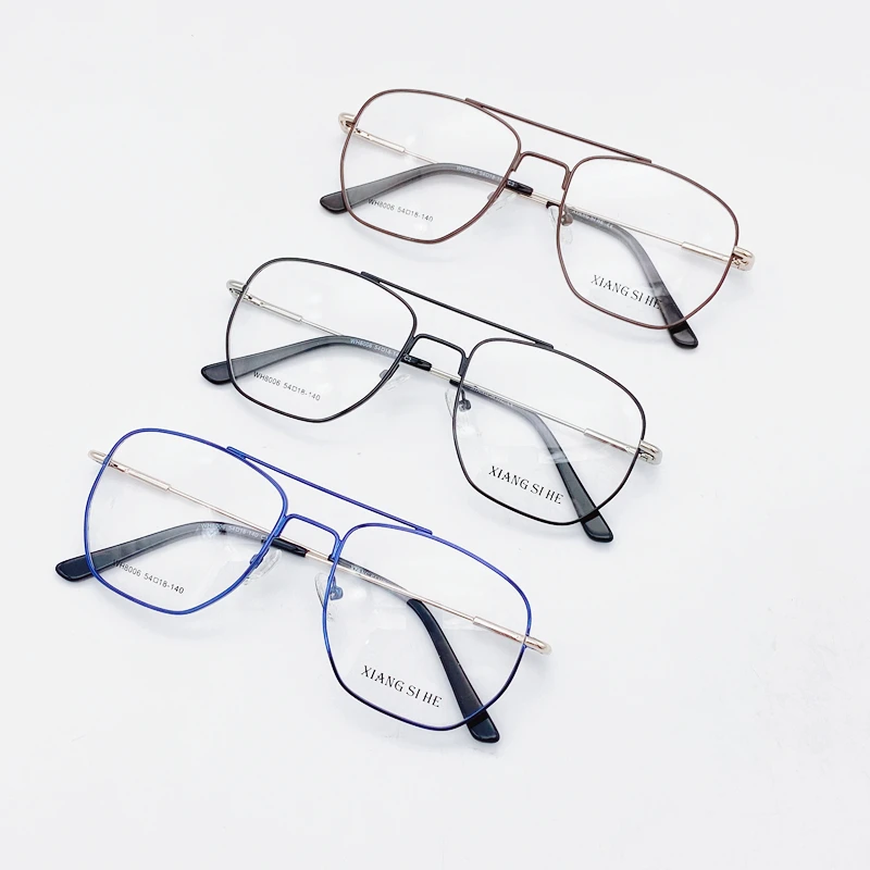 

New high quality men's double beam metal glasses optical glasses frame