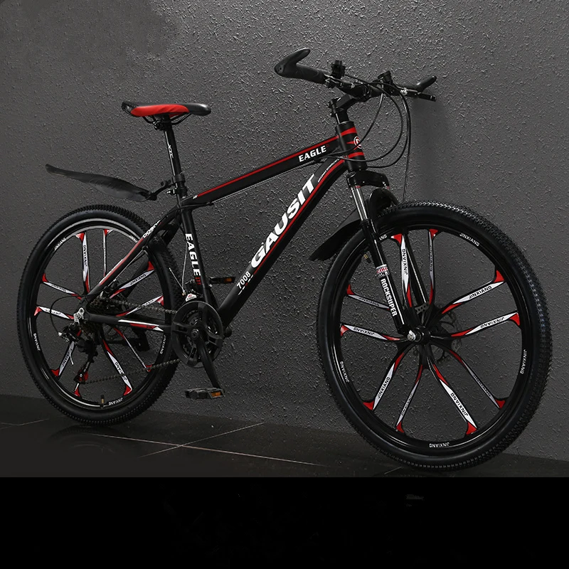 

The latest hip-hop style beach leisure off-road bicycle, front shock-absorbing aluminum alloy gear disc off-road bicycle, Multicolor