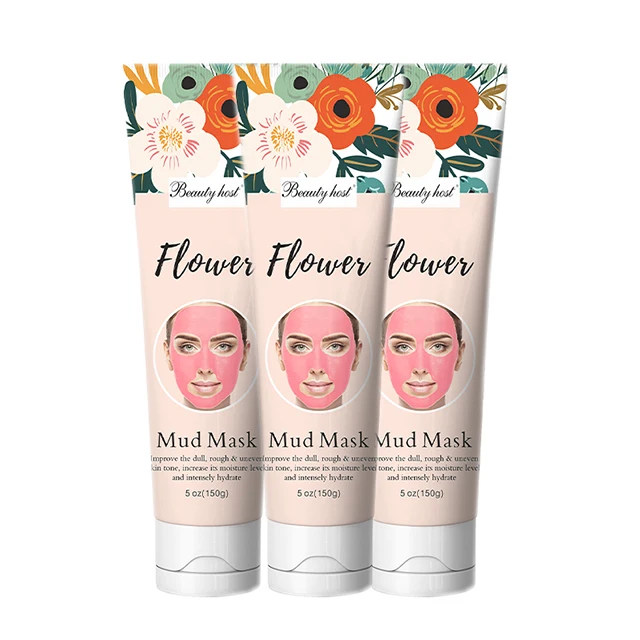 

Flower Mud Face Facial Mud Clay Tube Mask For Brightening Nourishing Repairing Skin Care With Private Label Customized Logo