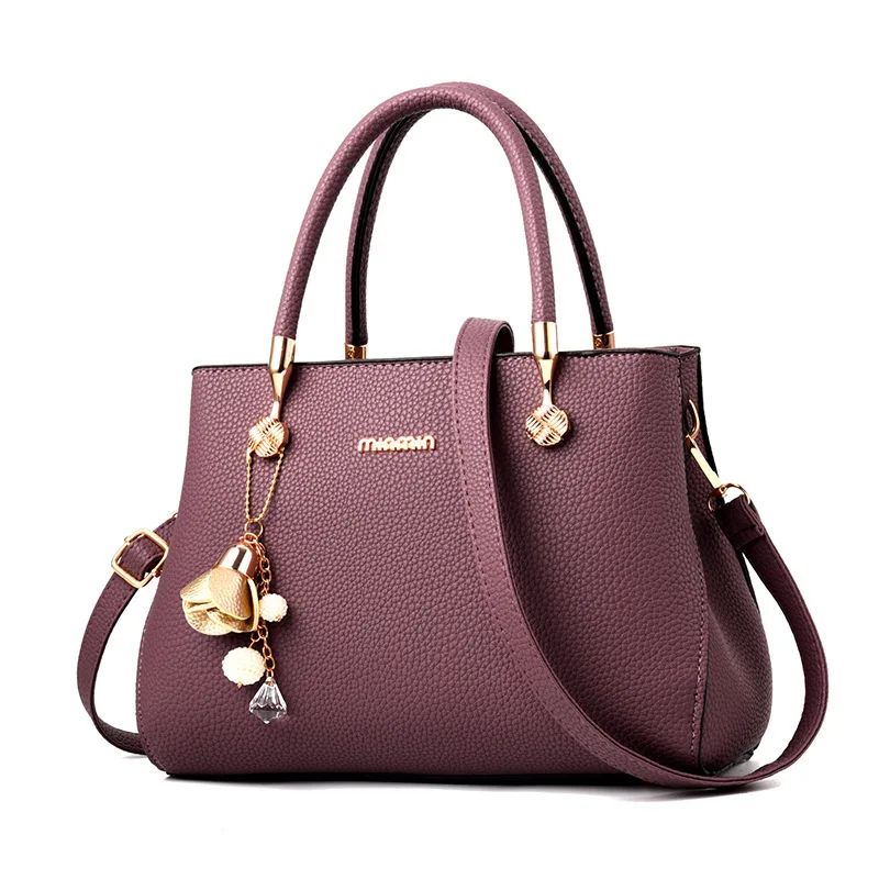 

fashion purses and handbags for ladies middle-aged leather shoulder bag designer hand bags for women, White black yellow purple blue pink