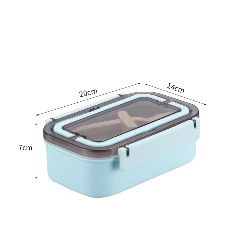 

Stainless steel lunch box 304 thermal insulation creative tableware bento box student lunch box rectangle