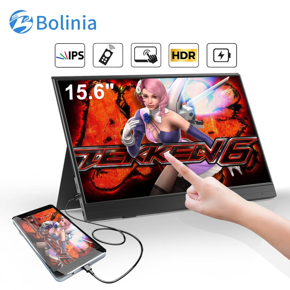 

15.6 inch portable Monitor IPS touch PS4 gaming monitor 4K touchscreen monitor hd mi type-c for laptop and gaming