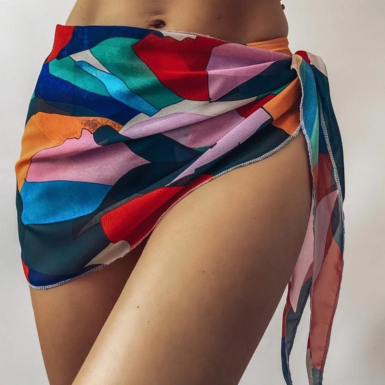 

Gulidd Summer hot sell latest design bikini blouse geometric print blouse trendy crystal swimsuit women like beachwear swimsuit