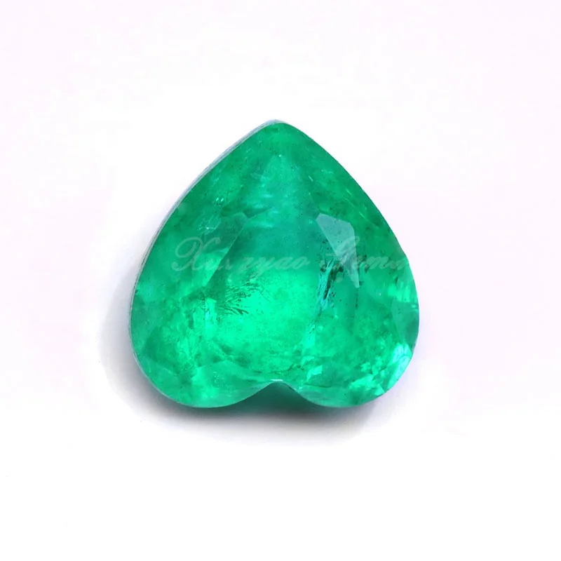 

Hot Brazilian Hot Emerald green Tourmaline heart fusion gem stones