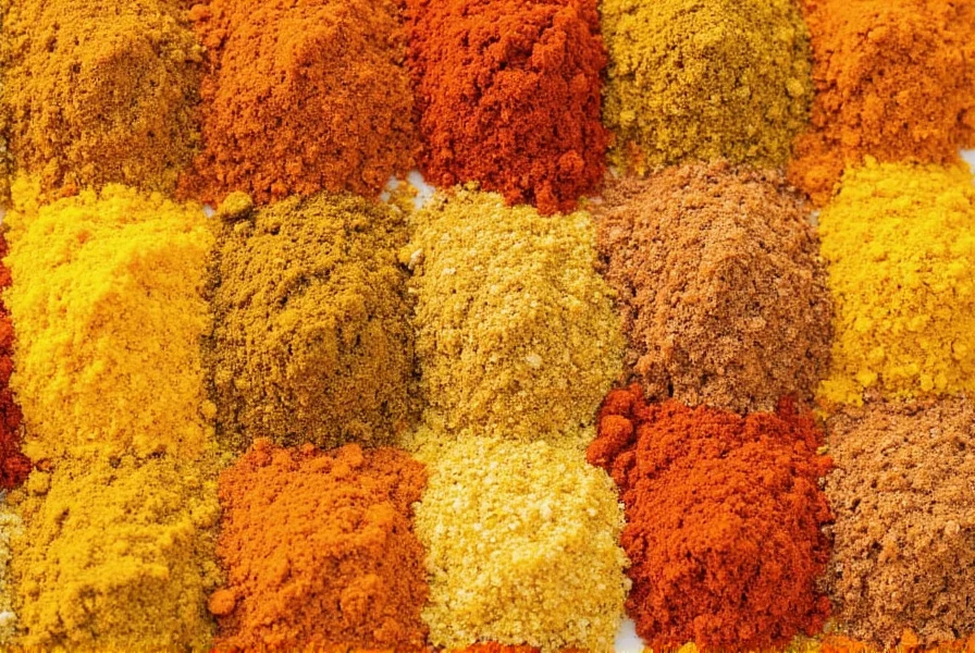 Array of dishes made with curry powder