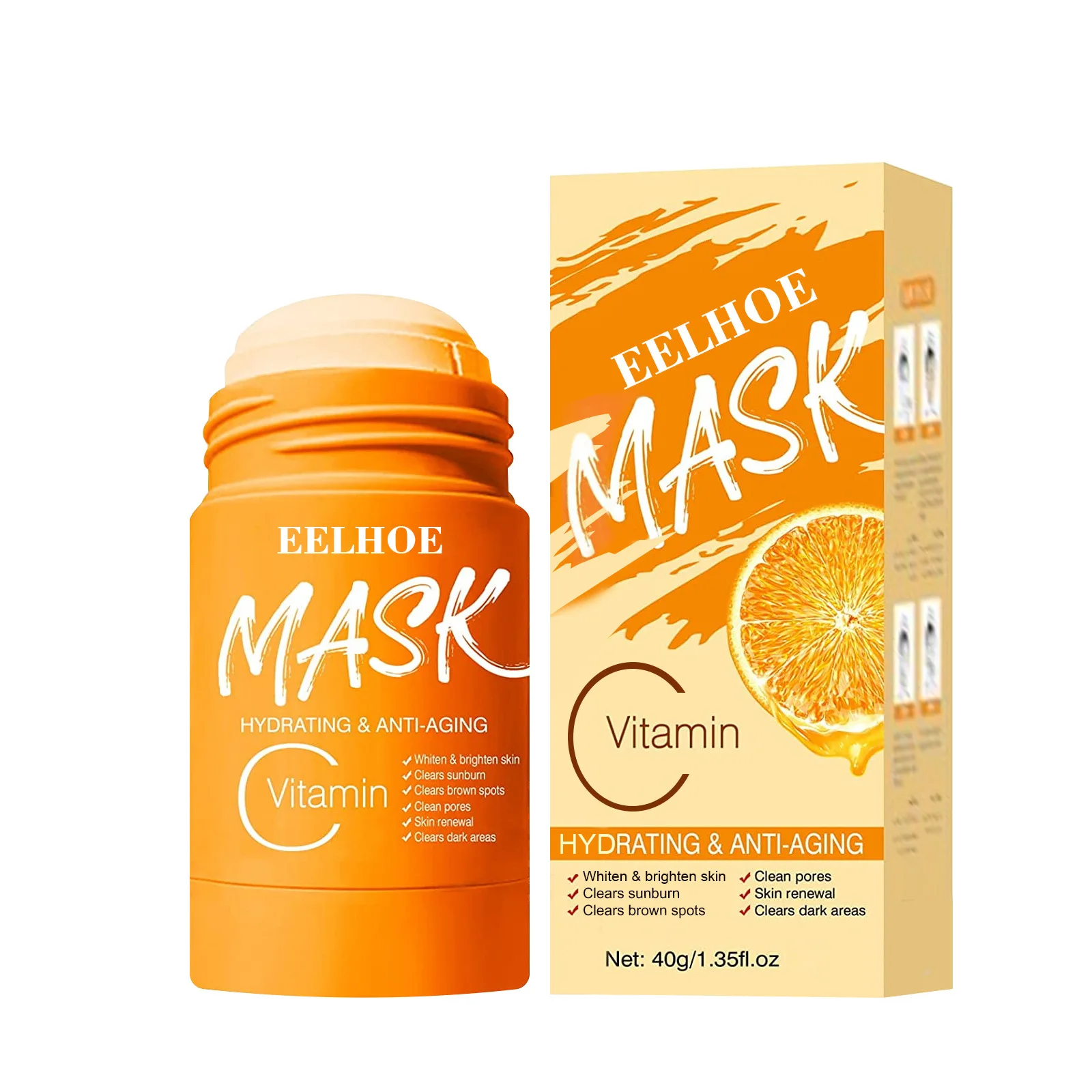 

Eelhoe Deep Cleansing Solid Face Mask Stick Smear Type Mask Green Tea Mud Mask Oil Control Moisturizing Removing Acne Blackheads