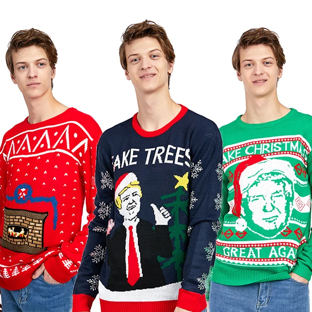 

Christmas Jumper Special Sales 2020 Plus Size Custom Knitted Men Ugly Funny Sweater Christmas ugly sweater Christmas