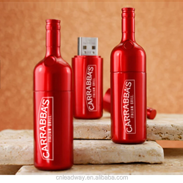 Plastic wine bottle shaped promotional gift Usb 2.0 Flash Drive - ANKUX.COM