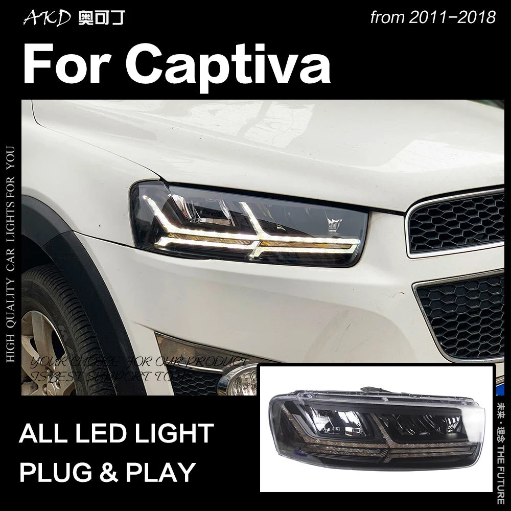 

AKD Car Styling Head Lamp for Chevrolet Captiva Headlights 2011-2018 Captiva LED Headlight LED high beam low beam dynamic signal