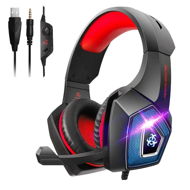 

Amazon top seller 2020 V1 Wired PC Gamer headphones Rgb Led 7.1 gaming headset with mic