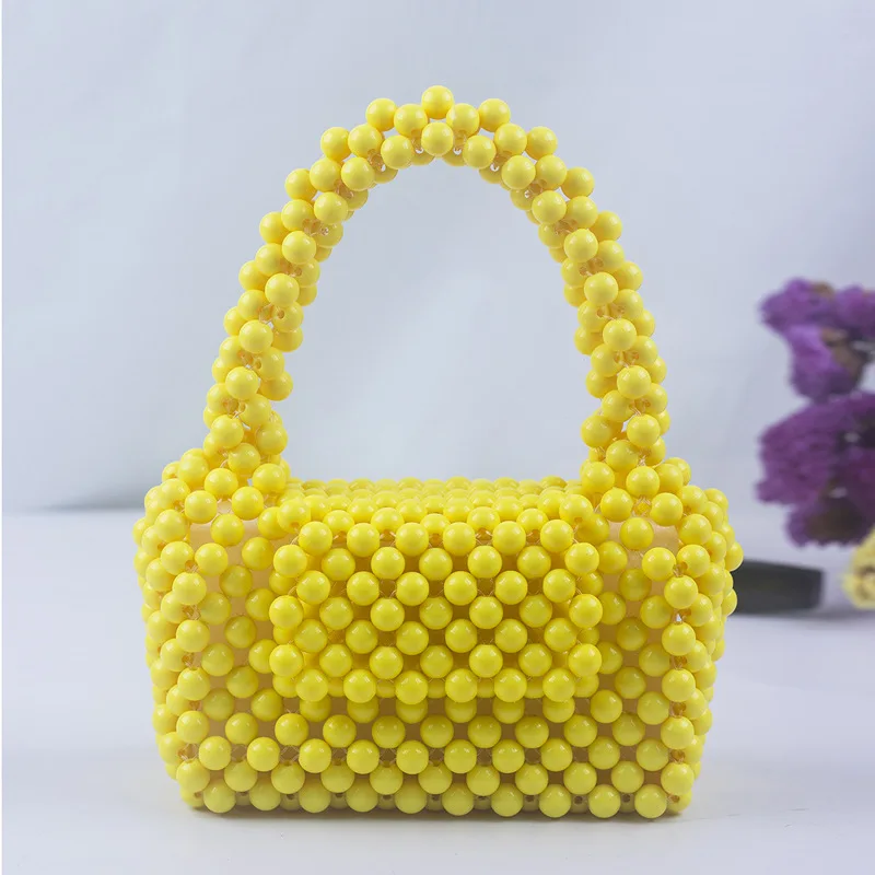 

XINYU New Mini Colorful Small Square Handmade Beaded Acrylic bag Fashion Versatile Handbag for Women