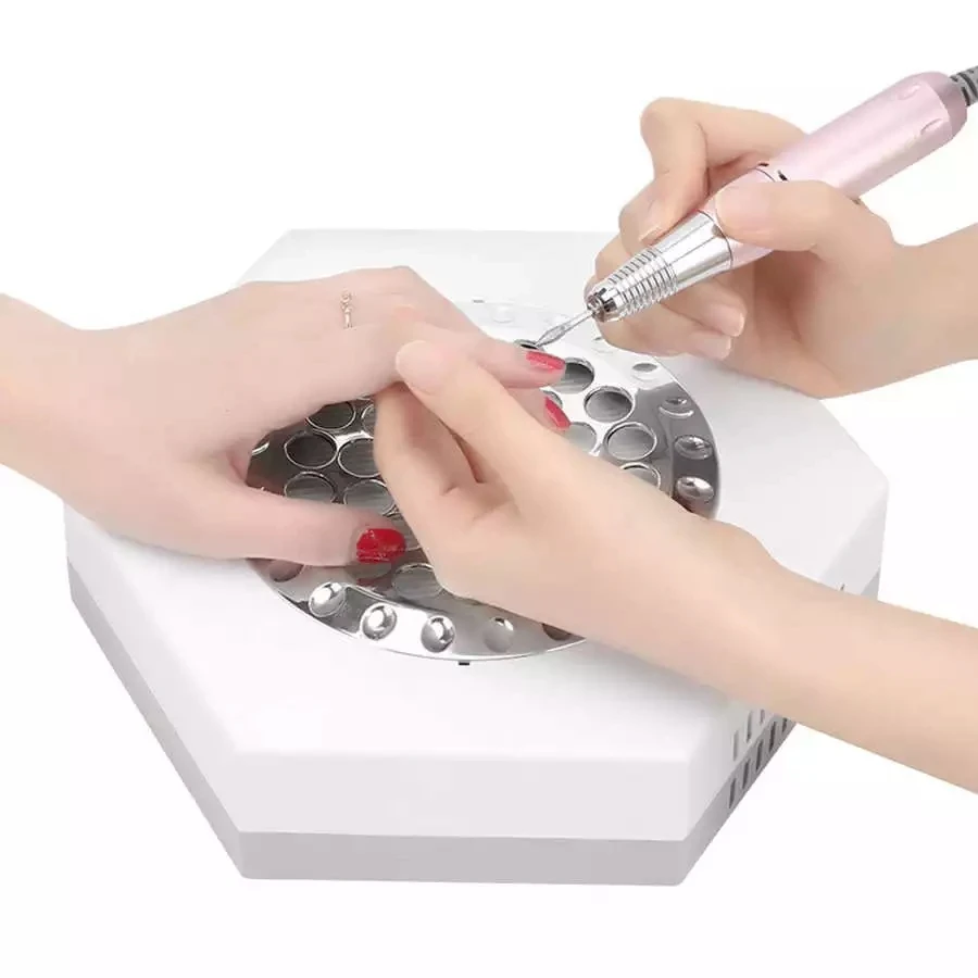 

New Beauty Electric Manicure Vacuum nail dust Collector Nail Fan Vacuum Cleaner, White