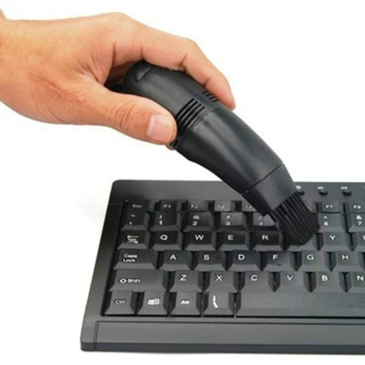 

Mini USB Desktop Table Keyboard Vacuum Cleaner with Brushes, Black