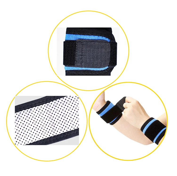 

CE approved Medical Healthcare Products Yellow Neoprene Tourmaline Wrist Support, Black, blue