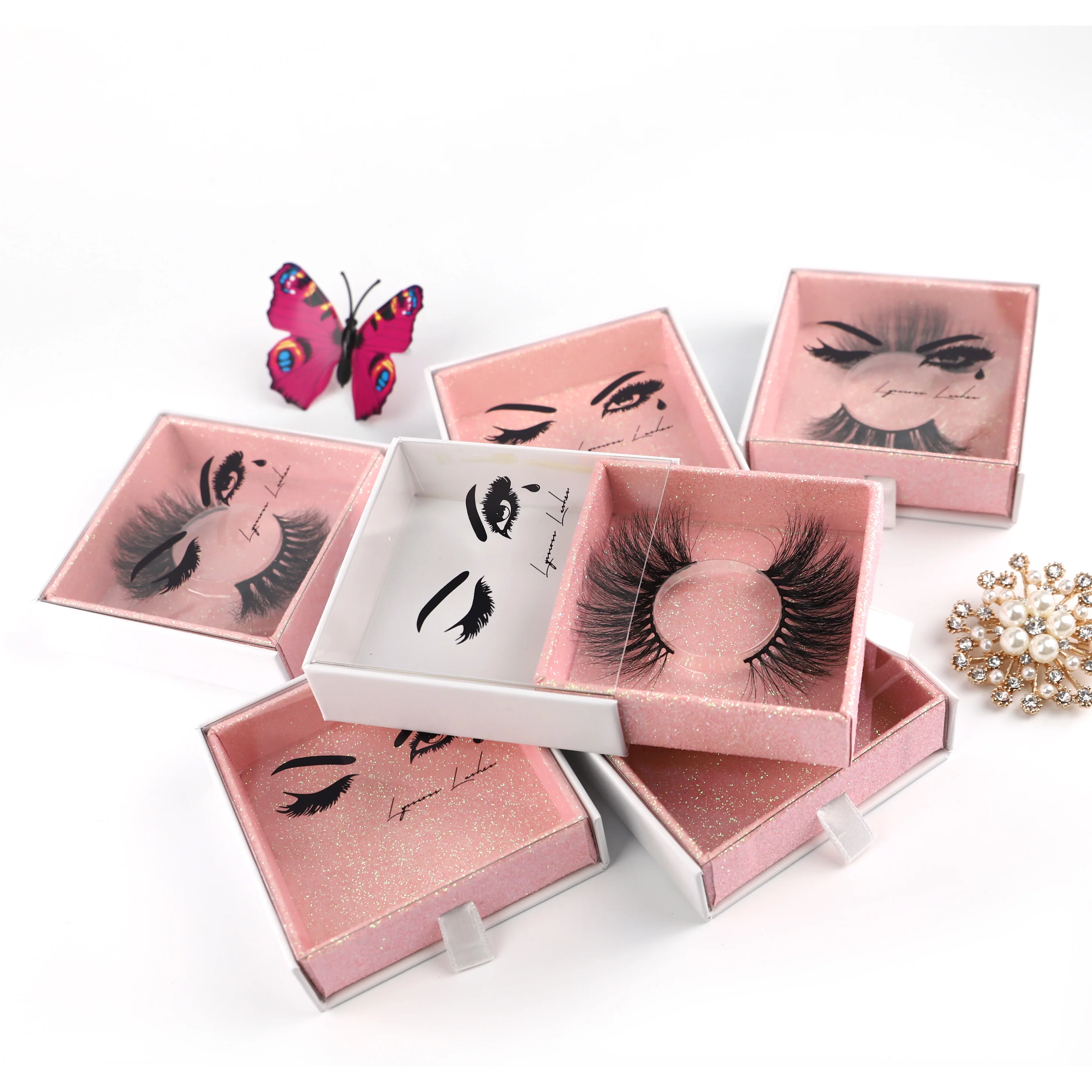 

Eyelash custom private label 25MM strip lashes