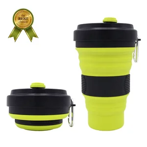 19OZ Foldable Travel Silicone Reusable Collapsible Mug Convenience Delicate Drinking Coffee Cup