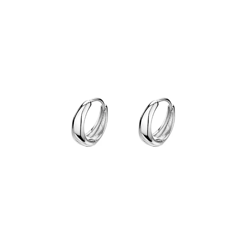 INS jewelry European luxury Minimalist 925 sterling silver Geometric 18k gold hoop earring for women fashion jewelry