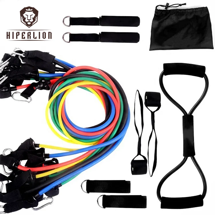 

High quality band 11 pcs TPE rubber bands set fitness rubber kit resistance bands wholesale for sale, Custom available