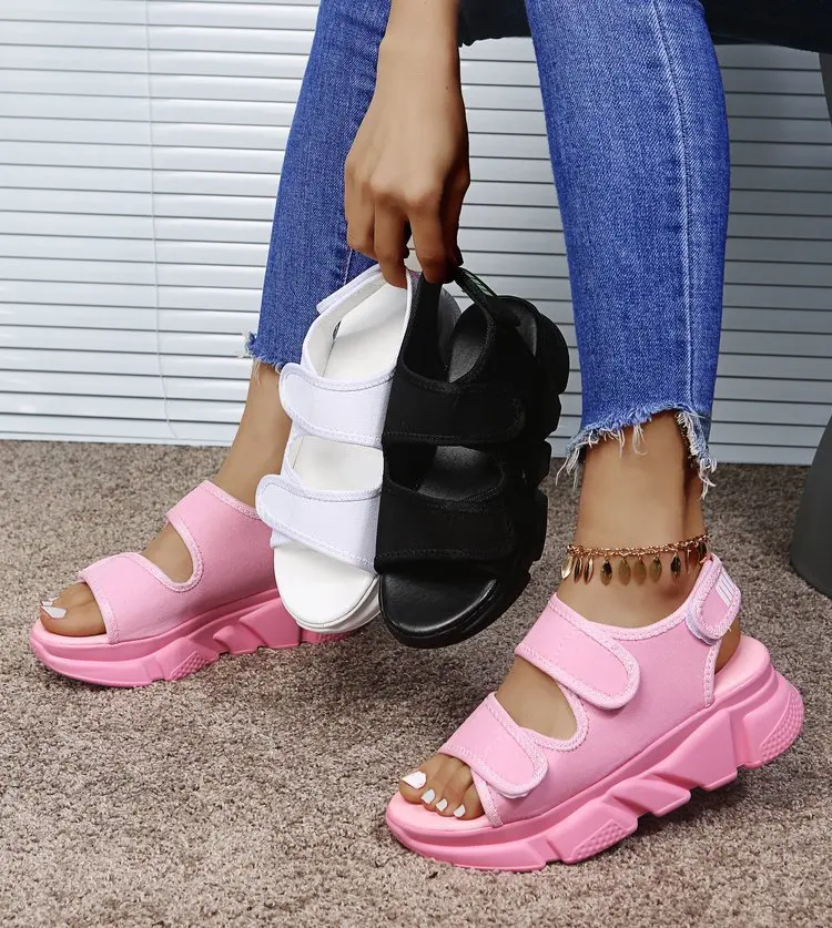 

Plus Size Sandals 2022 Summer New Thick Sole Women's Sandals Casual Fish Mouth Sandals