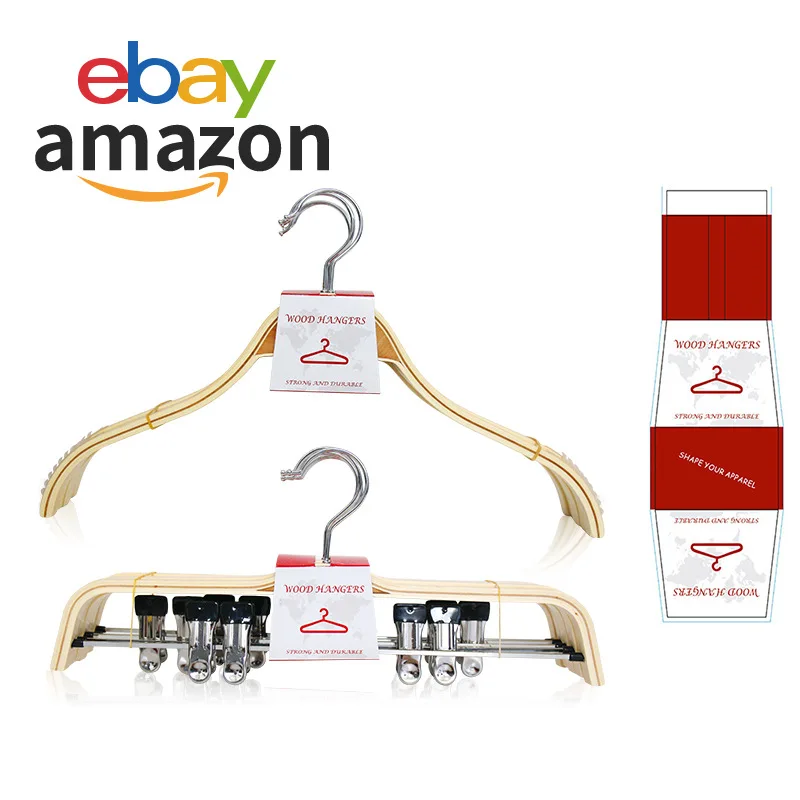 

Amazon hot selling cheap wooden coat hangers cardboard wooden cloth hangers for baby wholesale, Any color