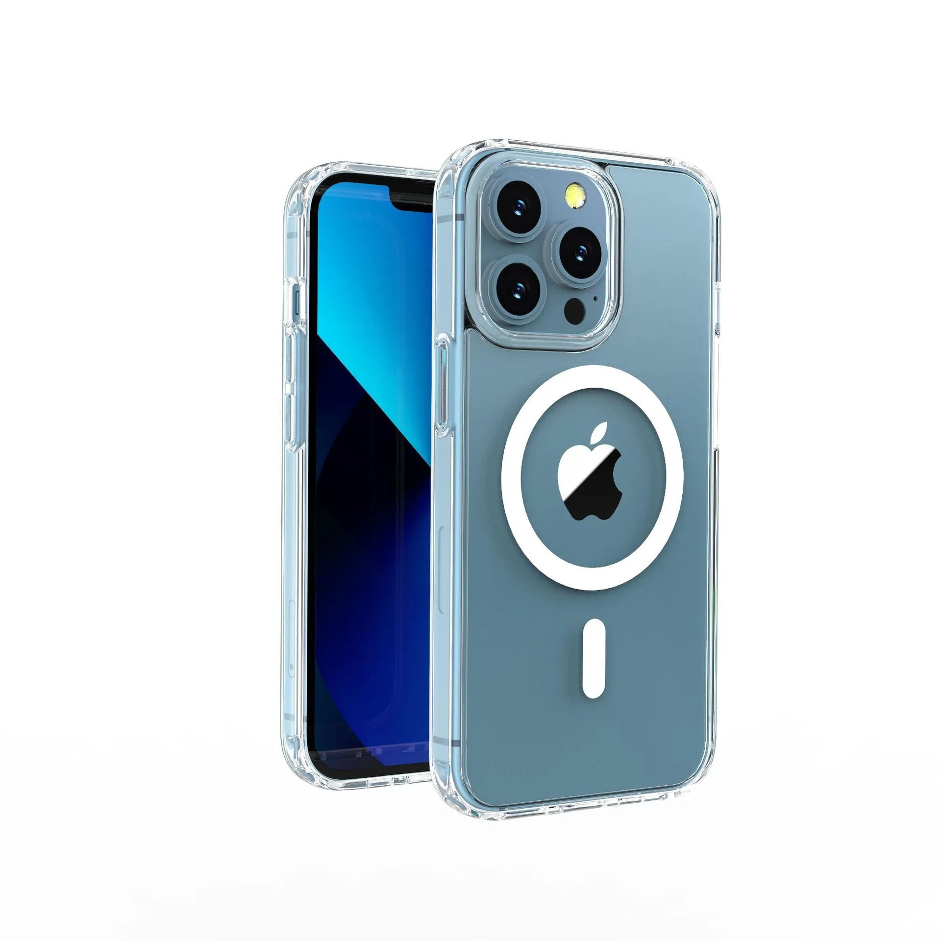 

Original Transparent Clear Magnetic Wireless Charging Cell Phone Case for iphone 13