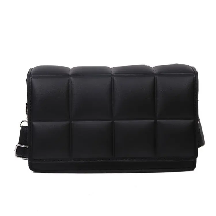 

Spring new fashion small square bag Solid color embossed one-shoulder magnetic buckle bag Women's one-shoulder messenger bag
