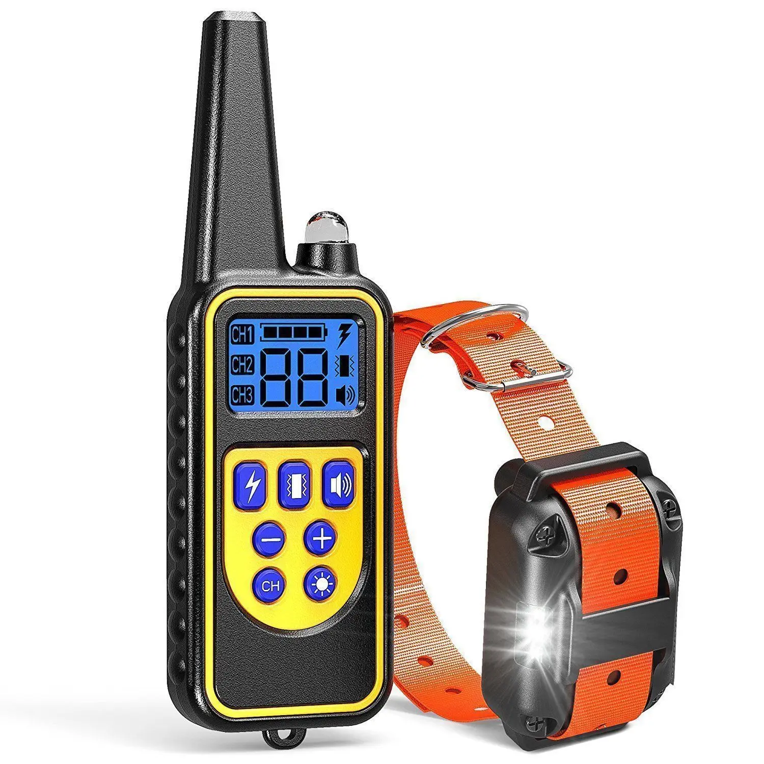 

High Quality Hot selling 800M remote dog bark electric training collar deep waterproof pet Anti Bark Collar