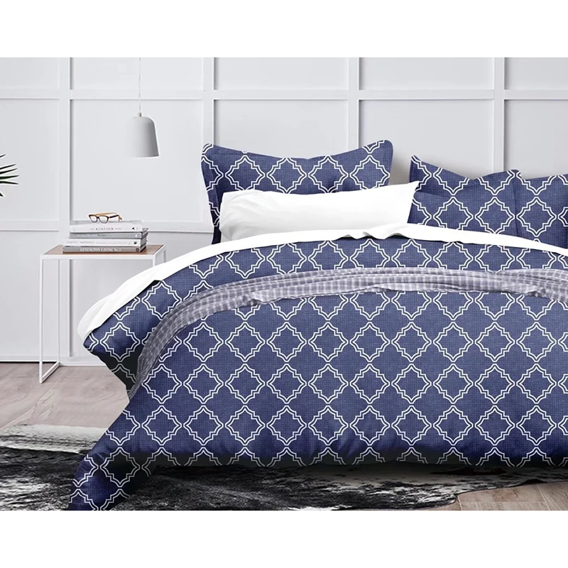 Utopia Bedding Printed Comforter Set (queen,Grey) With 2 Pillow Shams
