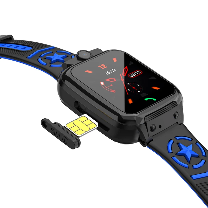 

2021 Deeply Waterproof Sim Card Smart Watch Kids With Gps Tracker Wifi Sos Call Big Battery Boys Girl Smart Watch Kids