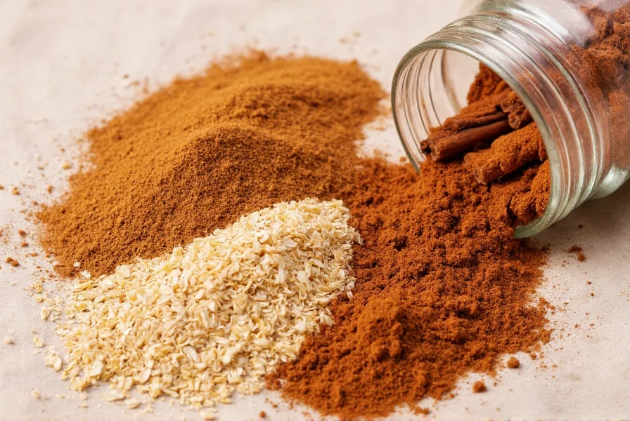 Ceylon cinnamon used in baking and cooking applications including sprinkled on oatmeal, in a spice jar, and in a recipe for homemade chai